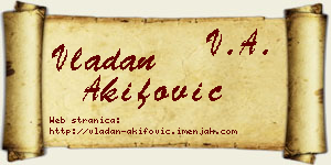 Vladan Akifović vizit kartica